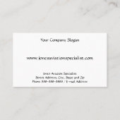 Pilot Aviation Service Jet Plane Business Card 名刺 (裏面)