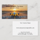 Pilot Aviation Service Jet Plane Business Card 名刺 (正面/裏面)