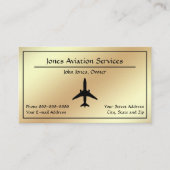 Pilot Aviation Service Jet Plane Business Card 名刺 (正面)