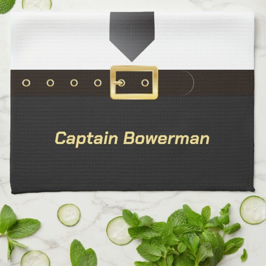 Pilot Captain Aviator Uniform Personalised キッチンタオル (折り畳み)