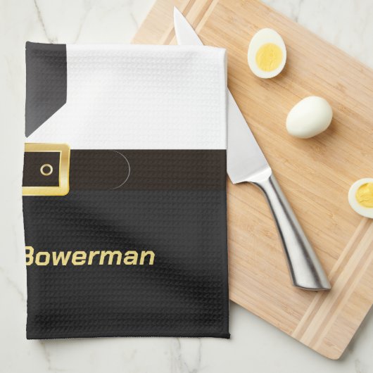 Pilot Captain Aviator Uniform Personalised キッチンタオル (四つ折り)