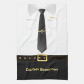 Pilot Captain Aviator Uniform Personalised キッチンタオル (縦)