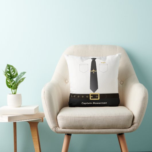 Pilot Captain Aviator Uniform Personalised クッション (椅子)