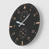 Pilot Chronograph Modern Aviation Instrument ラージ壁時計 (傾斜)