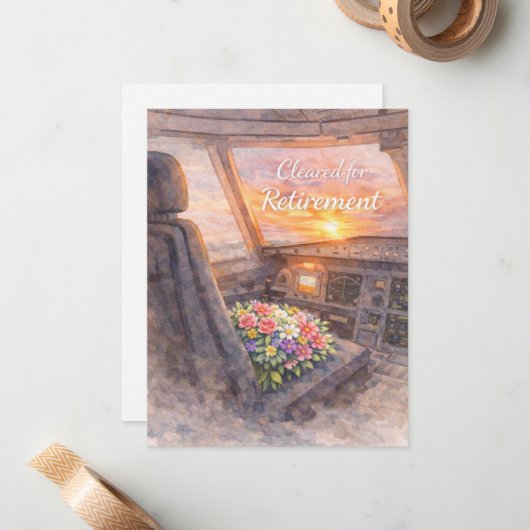 Pilot Cleared for Retirement  ノートカード (正面/裏面インサイチュ)