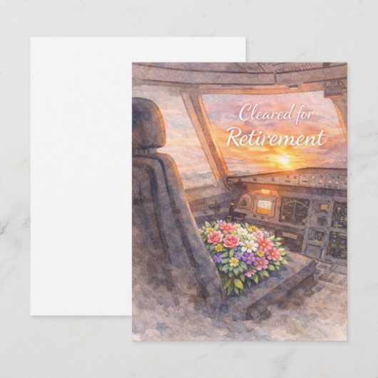 Pilot Cleared for Retirement  ノートカード (正面/裏面)