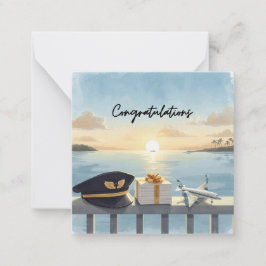 Pilot Congratulations Note Card – Elegant Aviation ノートカード