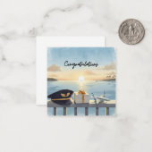 Pilot Congratulations Note Card – Elegant Aviation ノートカード (正面/裏面インサイチュ)