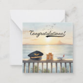Pilot Congratulations Note Card – Elegant Aviation ノートカード (正面)
