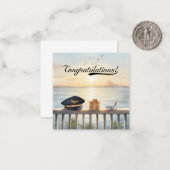 Pilot Congratulations Note Card – Elegant Aviation ノートカード (正面/裏面インサイチュ)