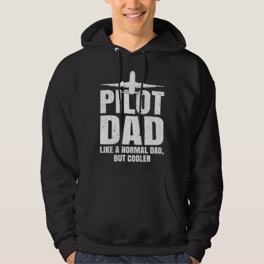 Pilot for Dad Men Aviation Airplane Aircraft Pilot パーカ (正面)