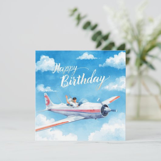 Pilot Happy Birthday on the airplane (スタンド正面)