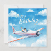 Pilot Happy Birthday on the airplane (正面)