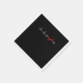 Pilot Heartbeat Aviator Flight Engineers Airplane  スタンダードカクテルナプキン (角)