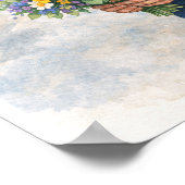 Pilot holds flowers standing on the runway  ポスター (角)