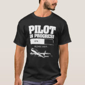Pilot In Progress Flight Aviation Future Copilot Tシャツ (正面)