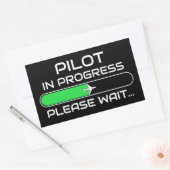 PIlot in Progress Funny Aviation Flight School 長方形シール (封筒)