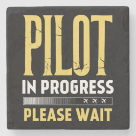Pilot in Progress – Loading Bar Aviation Design ストーンコースター
