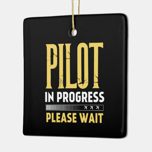 Pilot in Progress – Loading Bar Aviation Design セラミックオーナメント (左)