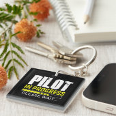 Pilot in Progress… Please Wait | Pilot Gift Idea キーホルダー (正面右)