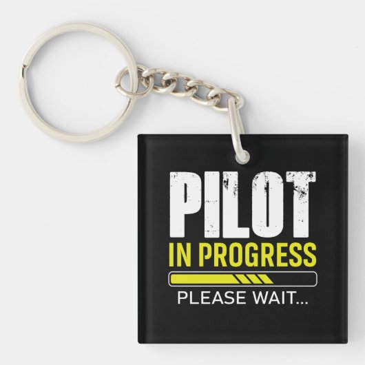 Pilot in Progress… Please Wait | Pilot Gift Idea キーホルダー (正面)
