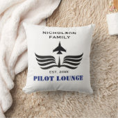 Pilot Lounge Jet Airplane Wings Aviation  クッション (ブランケット)