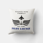 Pilot Lounge Jet Airplane Wings Aviation  クッション (裏面)