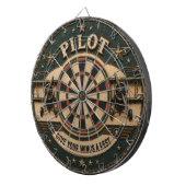 Pilot Lounge Vintage Biplane Classic Aviation ダーツボード (正面右)