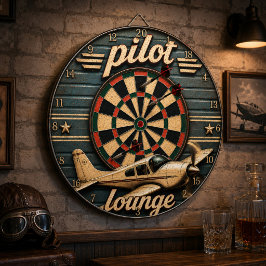 Pilot Lounge Vintage Propeller Airplane ダーツボード