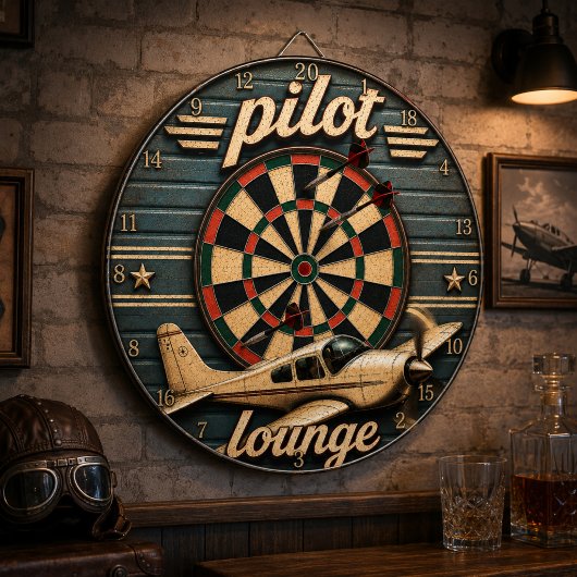 Pilot Lounge Vintage Propeller Airplane ダーツボード