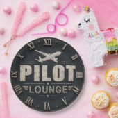 Pilot Lounge Welcome Vintage Biplane ペーパープレート (パーティー)