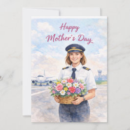 Pilot Mother;s Day at the airport シーズンカード