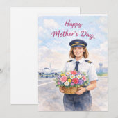 Pilot Mother;s Day at the airport シーズンカード (正面/裏面)