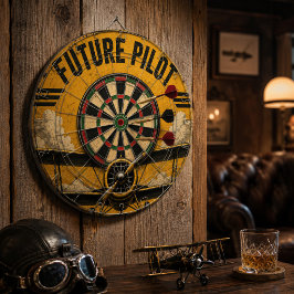 Pilot On Duty Vintage Airplane Hangar Decor ダーツボード