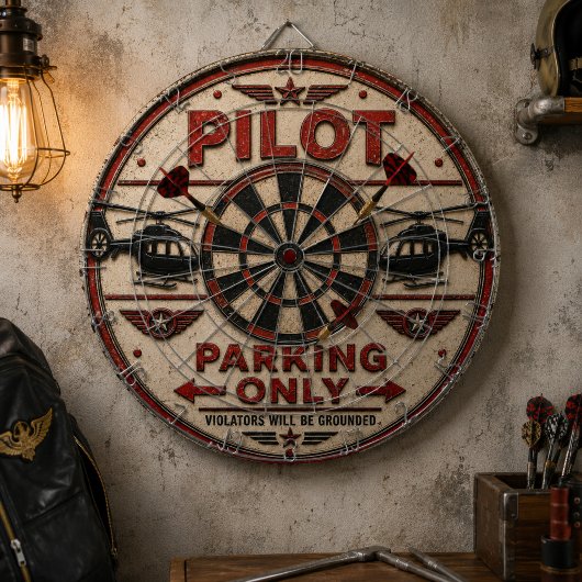 Pilot Parking Only Helicopter Aviation Hangar ダーツボード