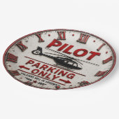 Pilot Parking Only Helicopter Aviation Hangar  ペーパープレート (アングル)
