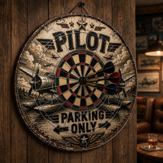 Pilot Parking Only Seaplane Floatplane Aviation ダーツボード