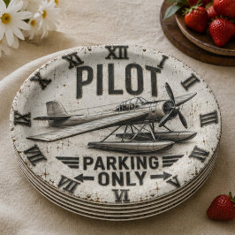 Pilot Parking Only Seaplane Floatplane Aviation ペーパープレート