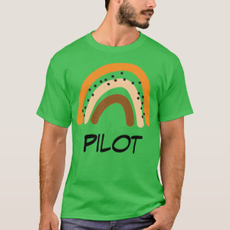 Pilot Rainbow Gift Funny Present Idea For Pilot  Tシャツ