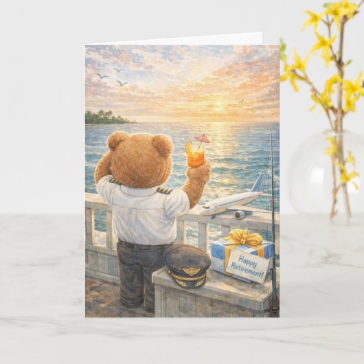 Pilot Retirement looking at the sky  カード (黄色い花)