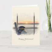 Pilot Retirement with airport background カード (正面)