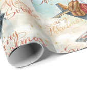 Pilot Santa is Flying for Christmas in the Sky  ラッピングペーパー (ロールコーナー)