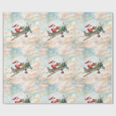 Pilot Santa is Flying for Christmas in the Sky  ラッピングペーパー (フラット)