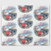 Pilot Santa is Flying for Christmas in the Sky ラッピングペーパー (フラット)