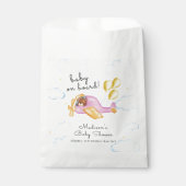 Pilot Teddy Bear Balloon Airplane Baby Shower フェイバーバッグ (正面)