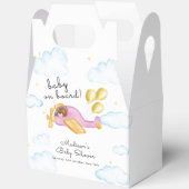 Pilot Teddy Bear Balloon Airplane Baby Shower  フェイバーボックス (見開き)