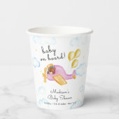 Pilot Teddy Bear Balloon Airplane Baby Shower  紙コップ (裏面)