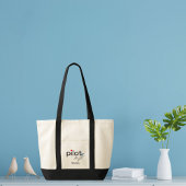 Pilot Wife Script Heart Airplane Simple Custom トートバッグ