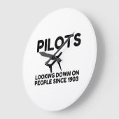 Pilots ラージ壁時計 (傾斜)