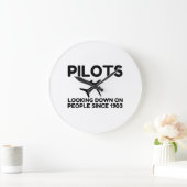 Pilots ラージ壁時計 (ホーム)